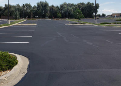 Sealcoat Parking Lot by Black Pearl Paving - Crestone